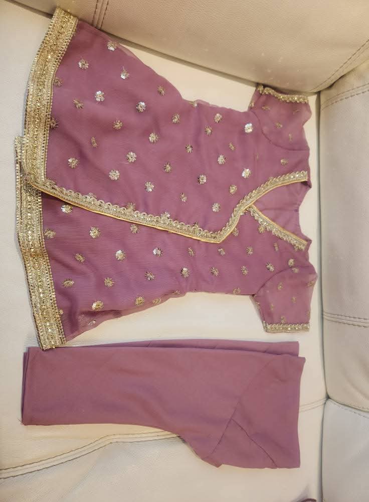 Dusty Mauve Angrakha Suit