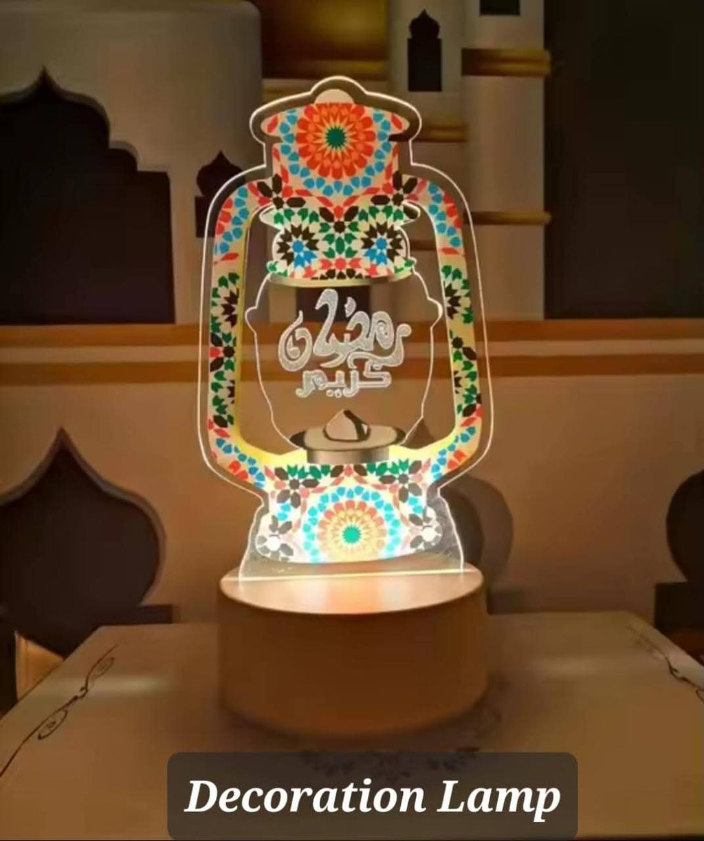 Ramadan & Eid Decorative Lighting Set (LED Lights, Acrylic Signs & Hanging Banners)