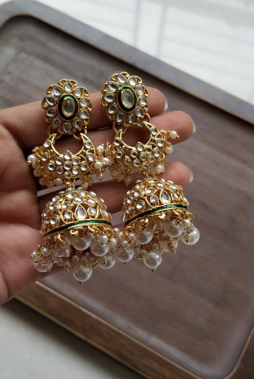 Designer weight less jhumkas