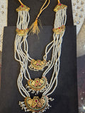 Royal Layered Pearl Rani Haar Necklace Set