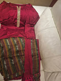 Red golden dress