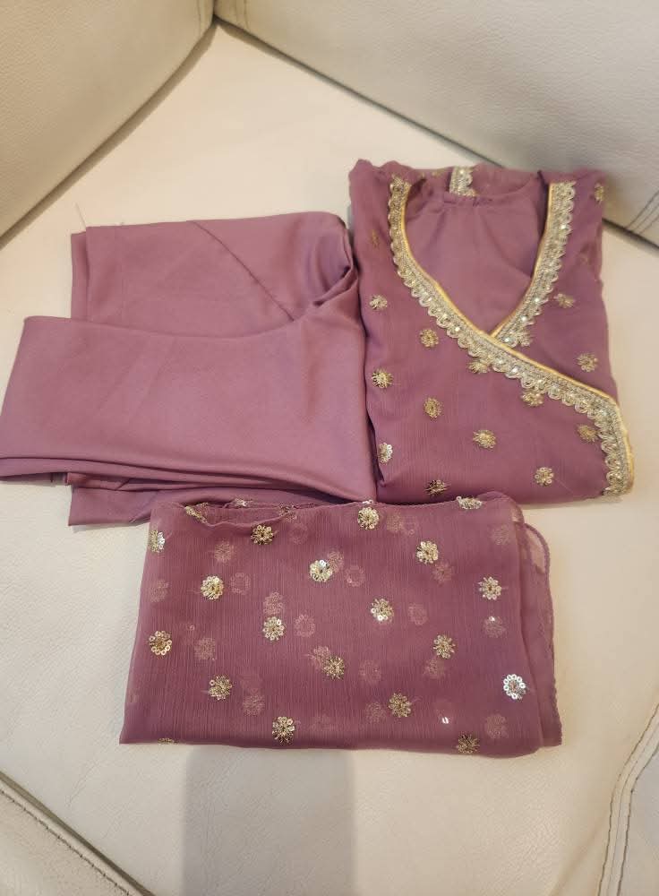 Dusty Mauve Angrakha Suit