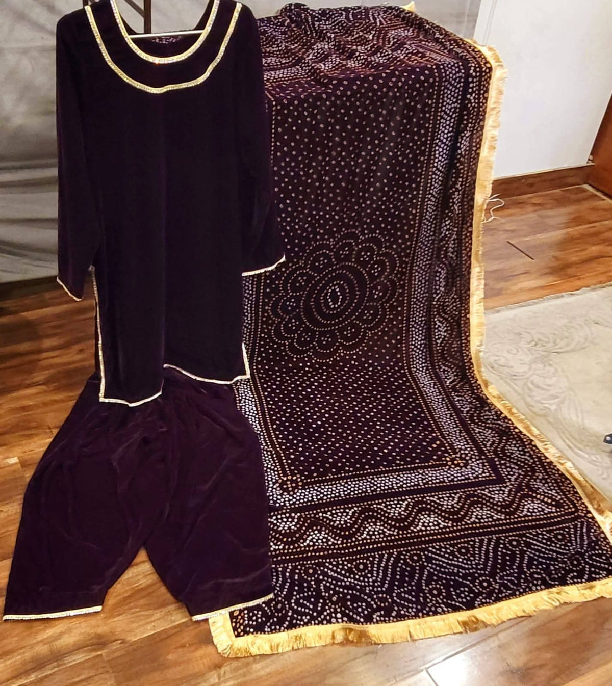 Premium Velvet 3-Piece Suit Collection with Embellished Shawls / Dupattas