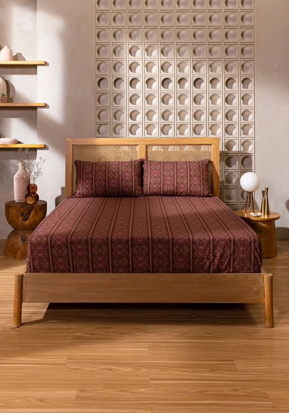 Premium Printed Cotton Double Bedsheets Set with Pillow Covers