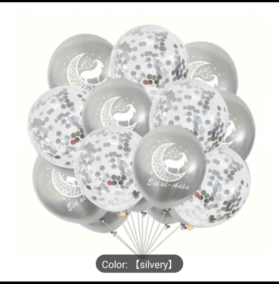 Eid al-Adha Printed Balloon & Confetti Bouquet Set