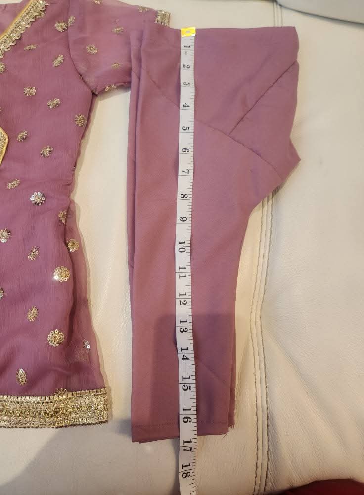 Dusty Mauve Angrakha Suit