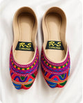 Multi-Color Threadwork Punjabi Khussa