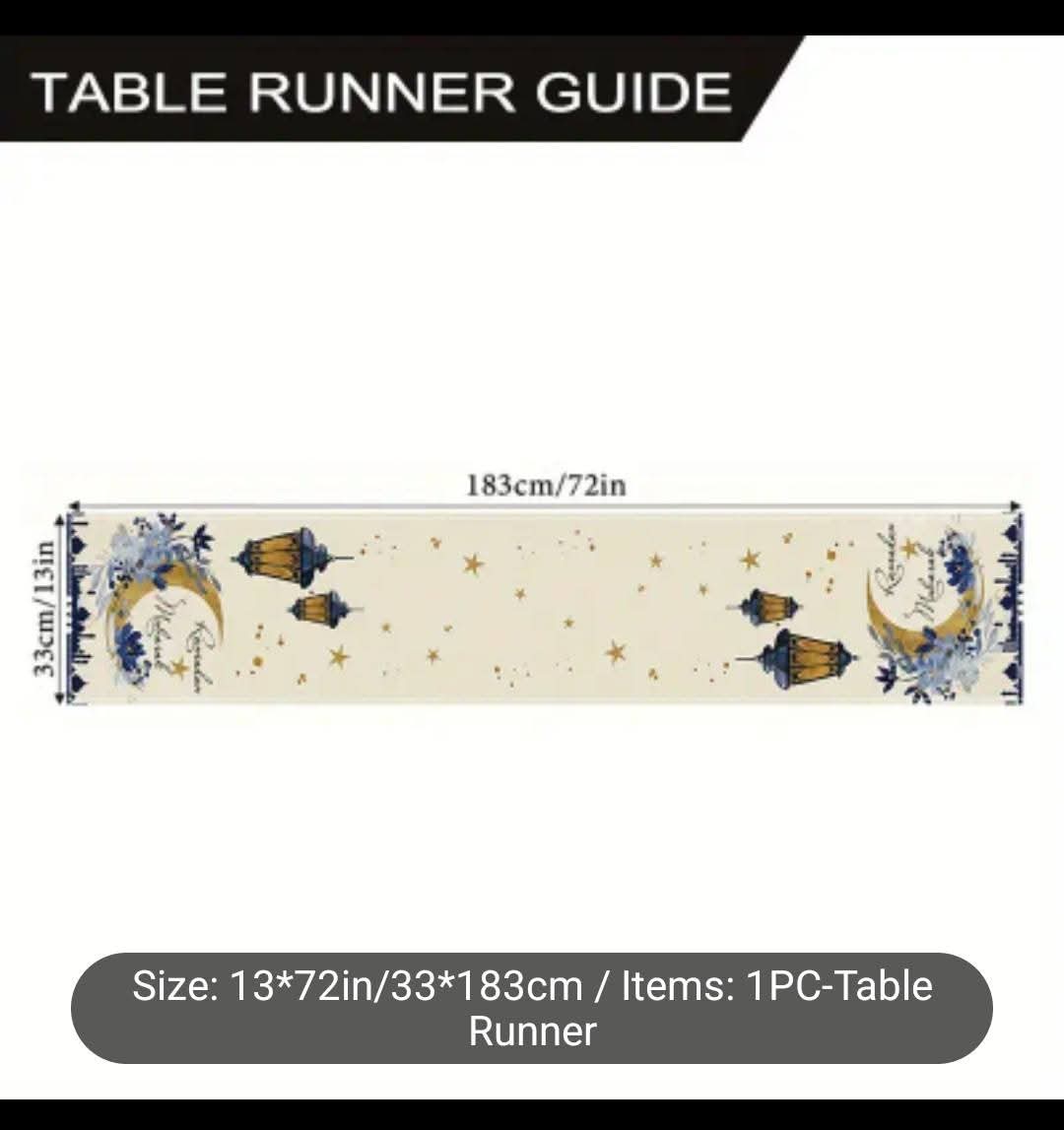 Ramadan Kareem & Eid Decorative Table Runner