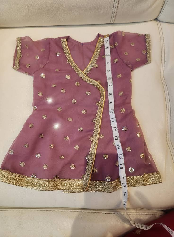 Dusty Mauve Angrakha Suit