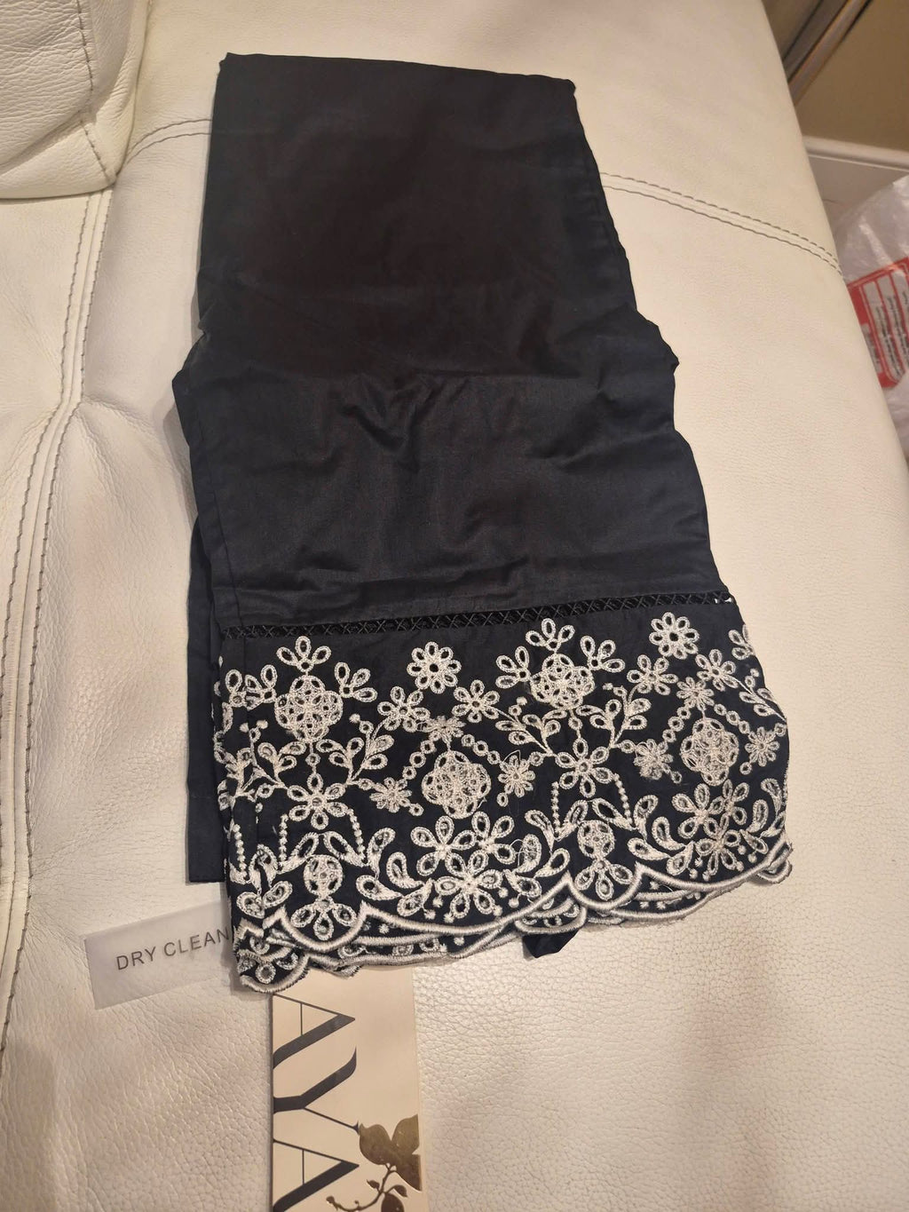 Premium Embroidered Cotton Trousers by Saya