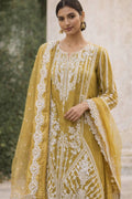 Mustard Yellow Schiffli Chikankari 3-Piece Suit