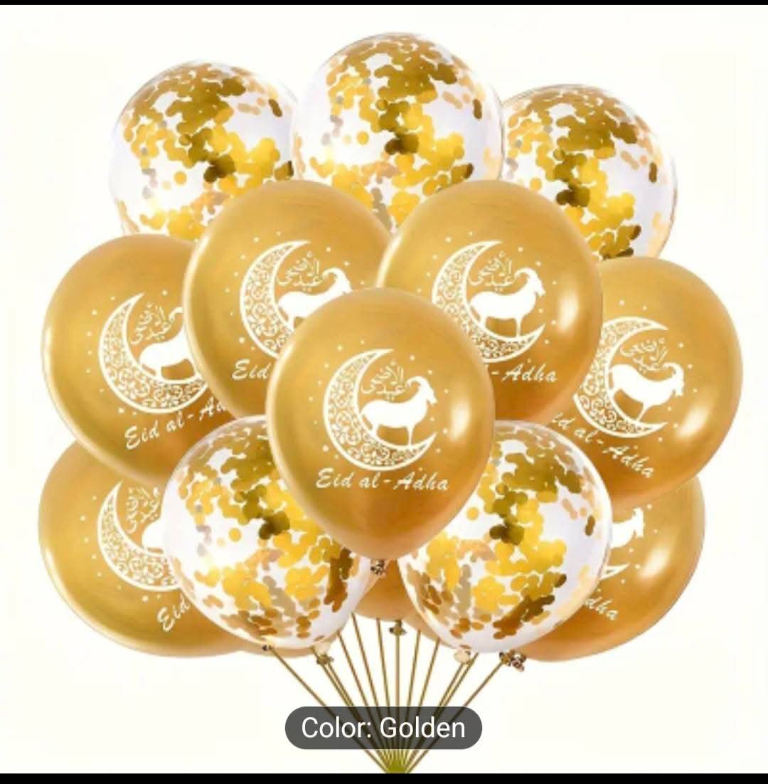 Eid al-Adha Printed Balloon & Confetti Bouquet Set