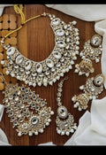 Royal Bridal Kundan & Pearl Jewelry Set with Matching Passa, Maangtikka, and Jhumka Earrings
