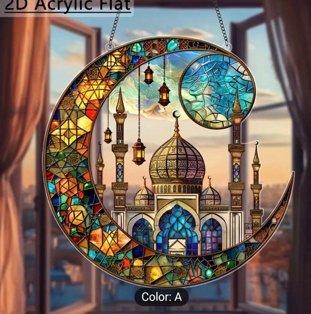Ramadan & Eid Decorative Lighting Set (LED Lights, Acrylic Signs & Hanging Banners)