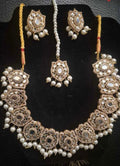 Grand Kundan Statement Choker Set with Matching Maangtikka & Earrings